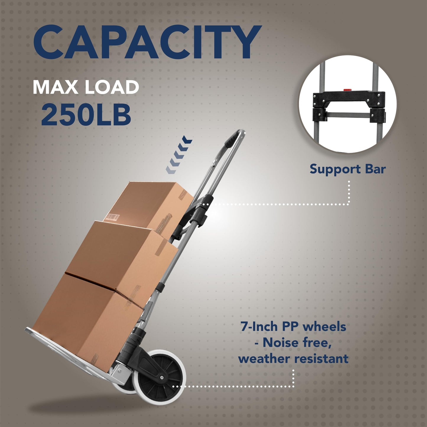 250 LB Aluminum Folding Hand Truck Trolley Dolly