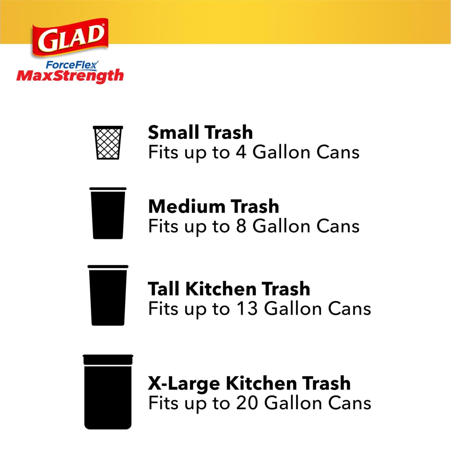 90 Count Glad ForceFlex Tall Kitchen Trash Bags