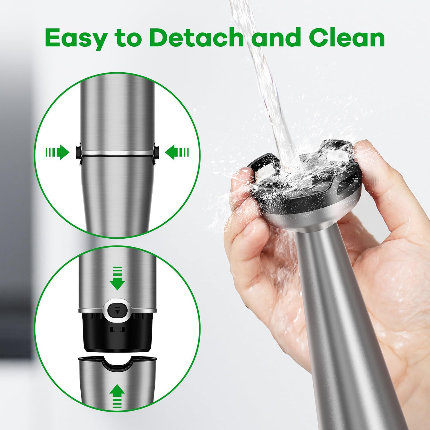 Handheld Immersion Blender Set with Chopper and Whisk