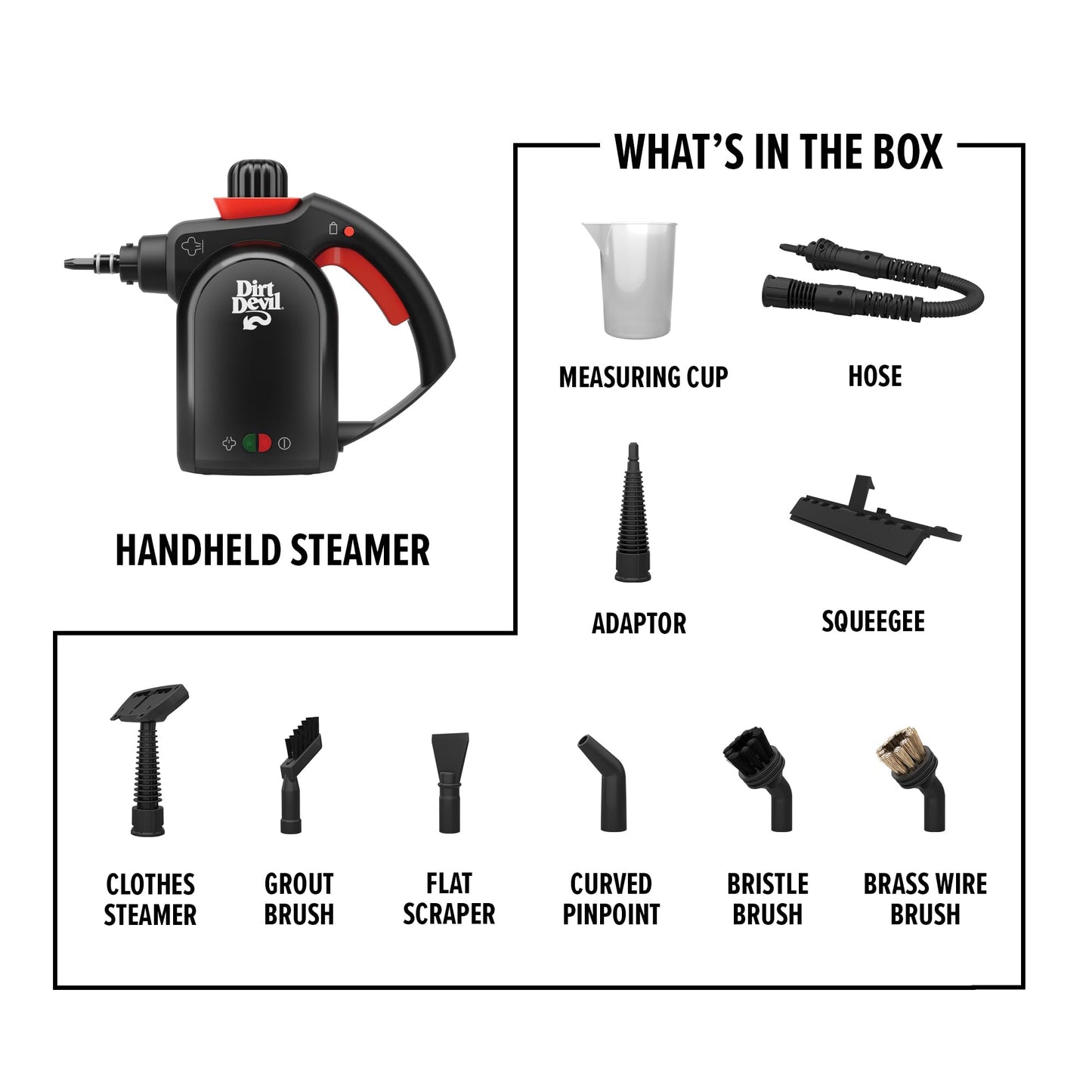 Dirt Devil 7-in-1 Portable Handheld Steamer