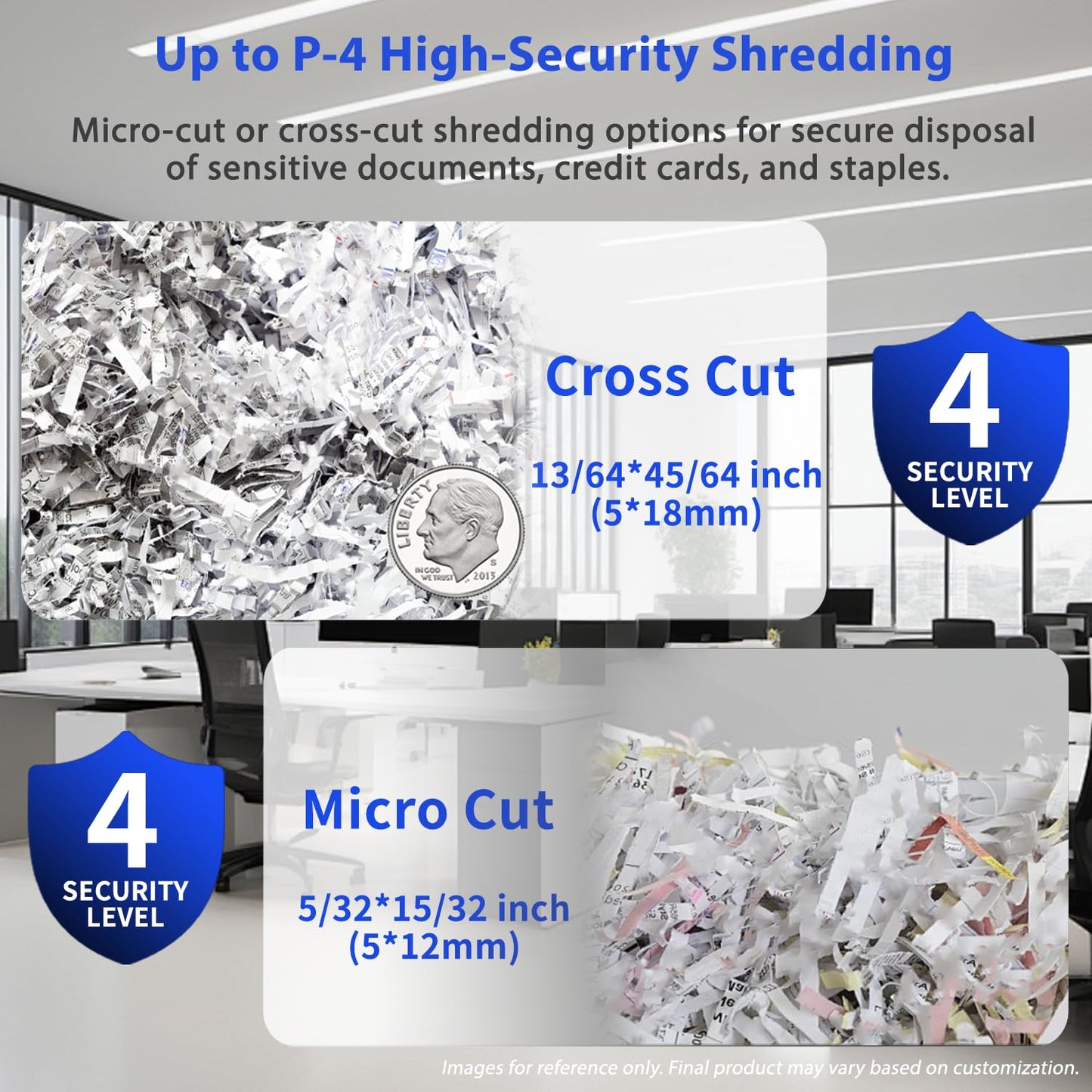 Bonsaii 110-Sheet Professional Paper Shredder