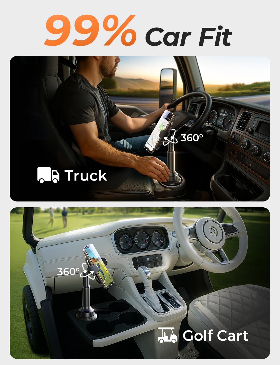LISEN 360° Adjustable Car Phone Holder Mount