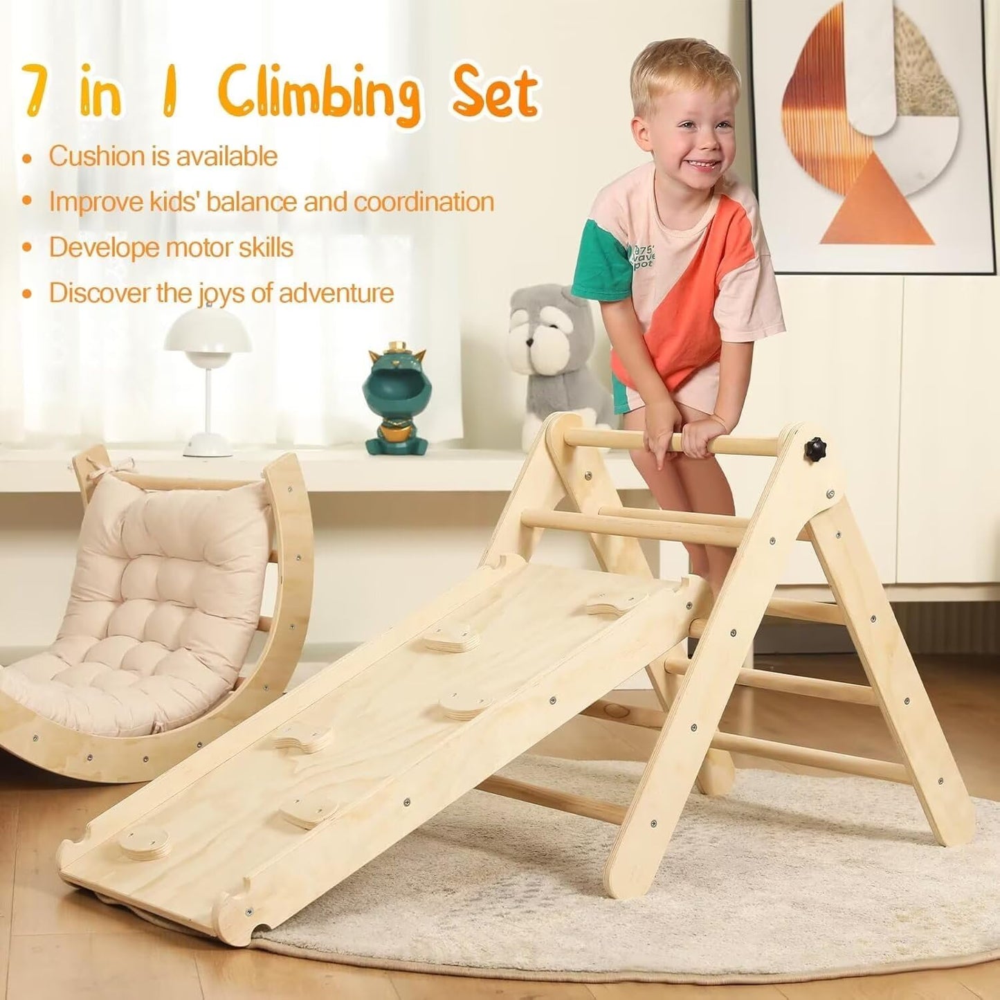 7-in-1 Montessori Climbing Set for Toddlers
