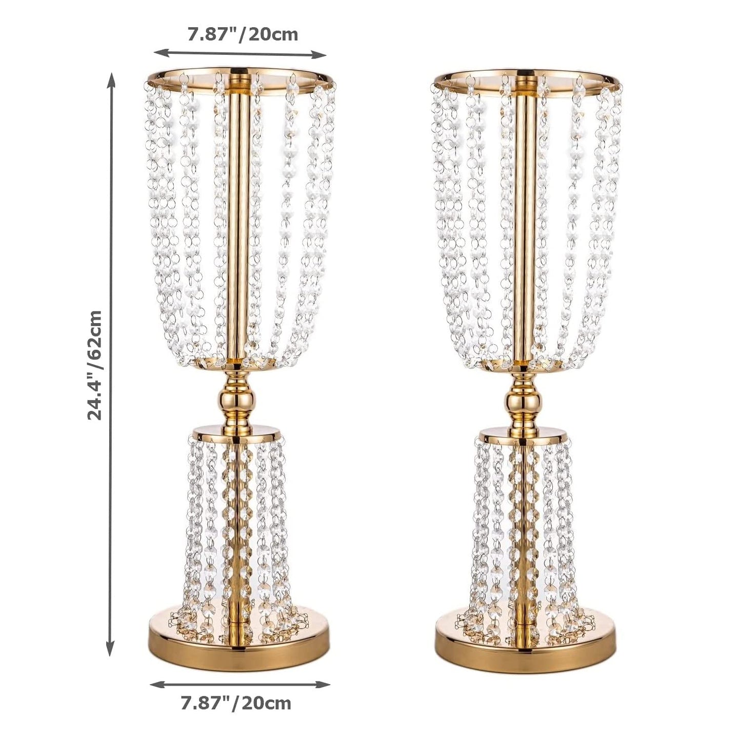 Gold Floor Vase Set for Wedding Centerpieces