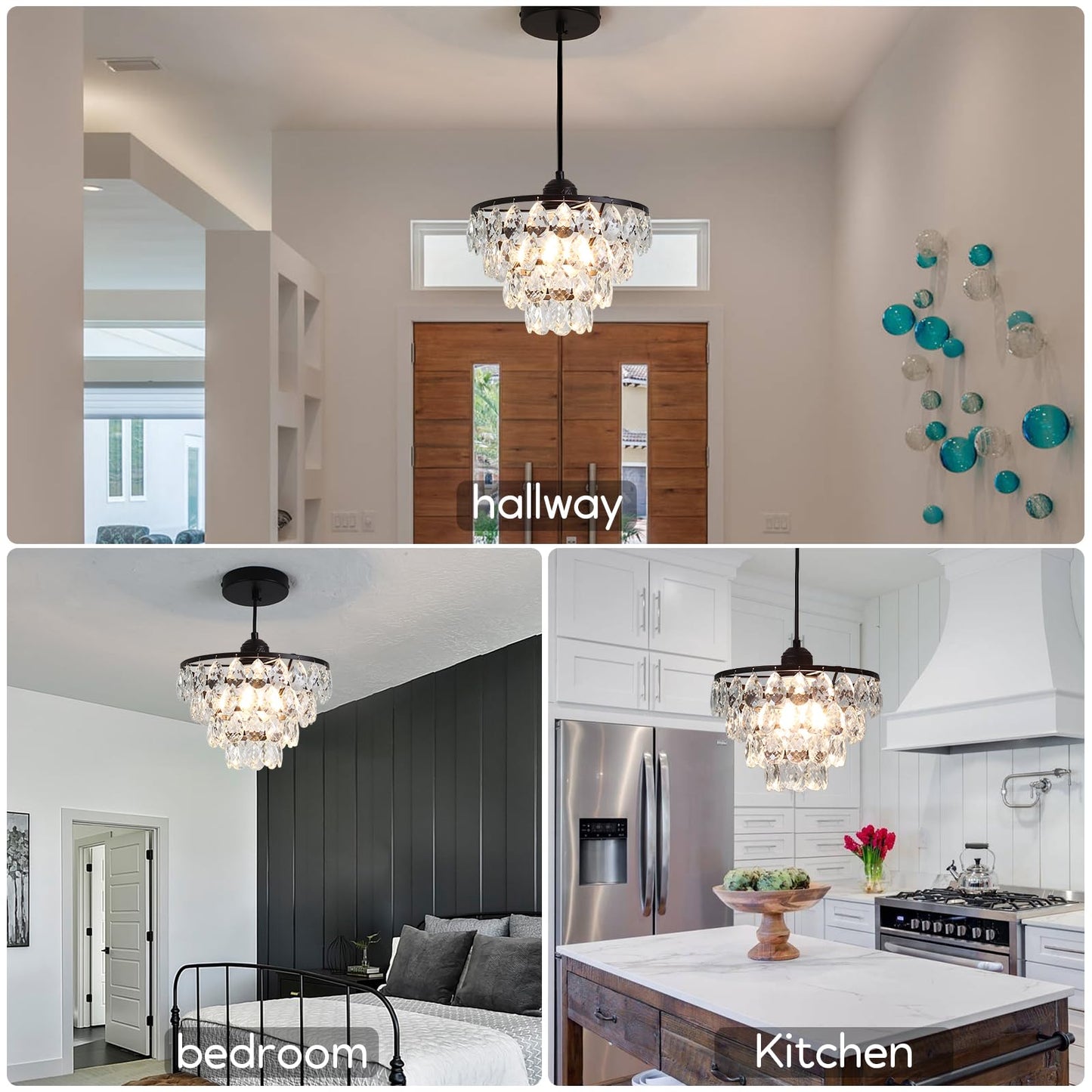 Modern Crystal Chandelier by Luupyia for Home