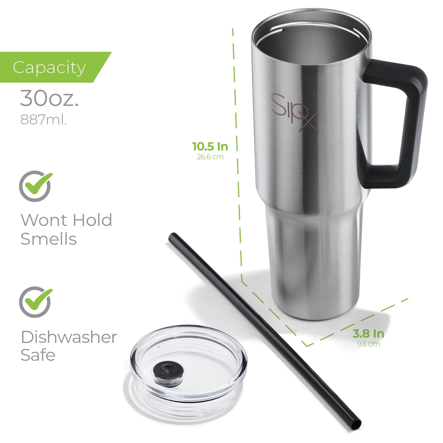 30oz Insulated Tumbler with Lid and Straw