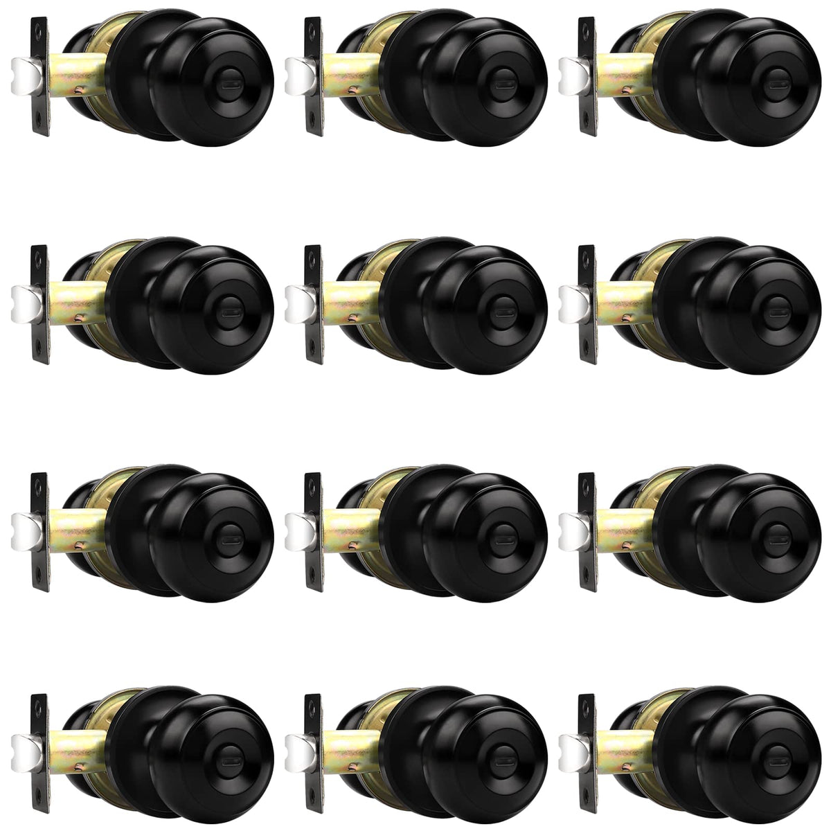 12 Pack Privacy Interior Door Knobs with Lock