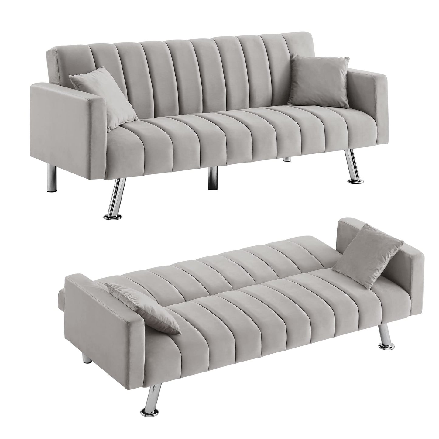AWQM Modern Convertible Sofa Bed with Pillows