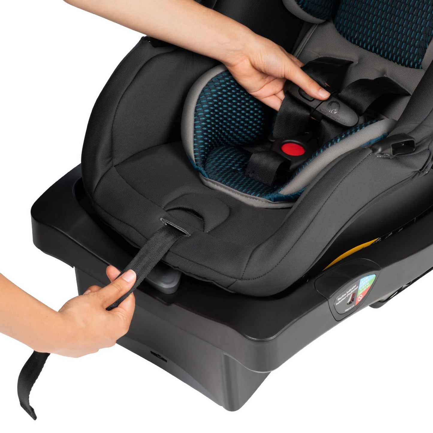 Evenflo LiteMax DLX Infant Car Seat with FreeFlow Fabric, SafeZone and Load Leg Base