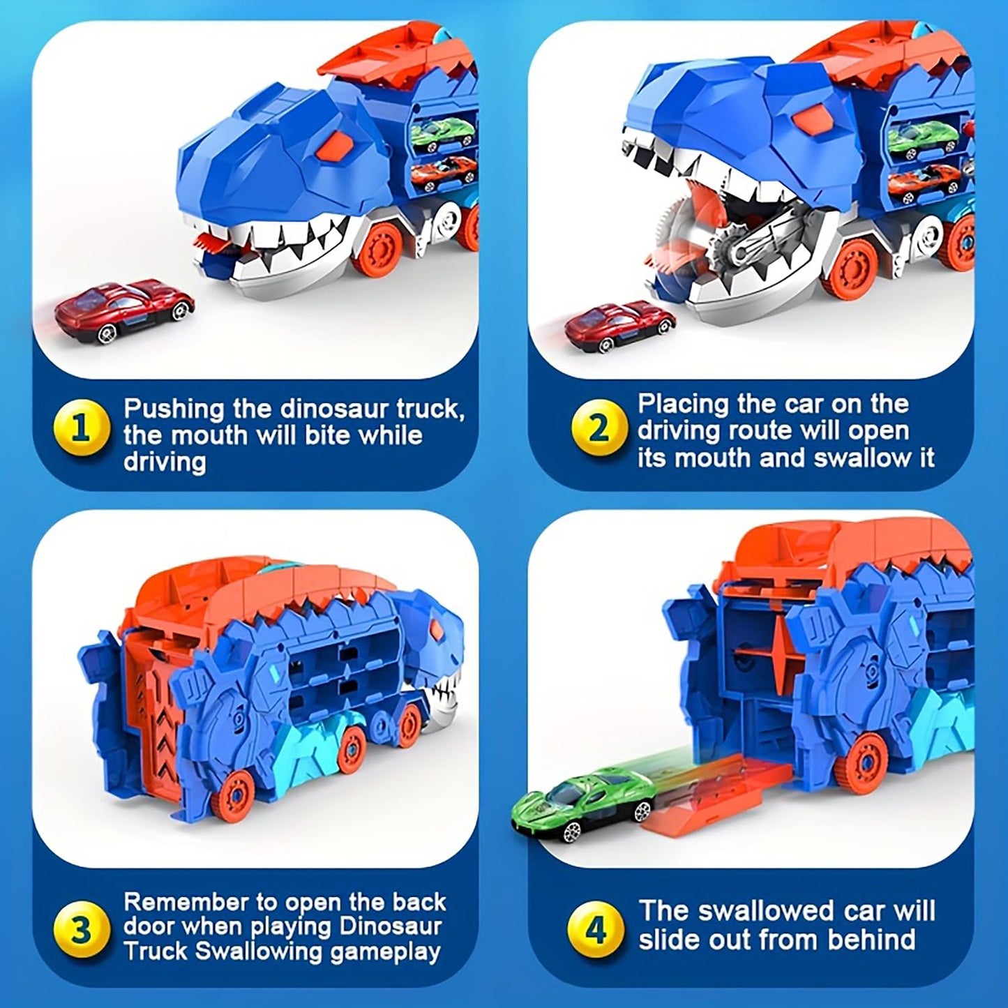 Dinosaur Race Track Transporter Toy for Kids