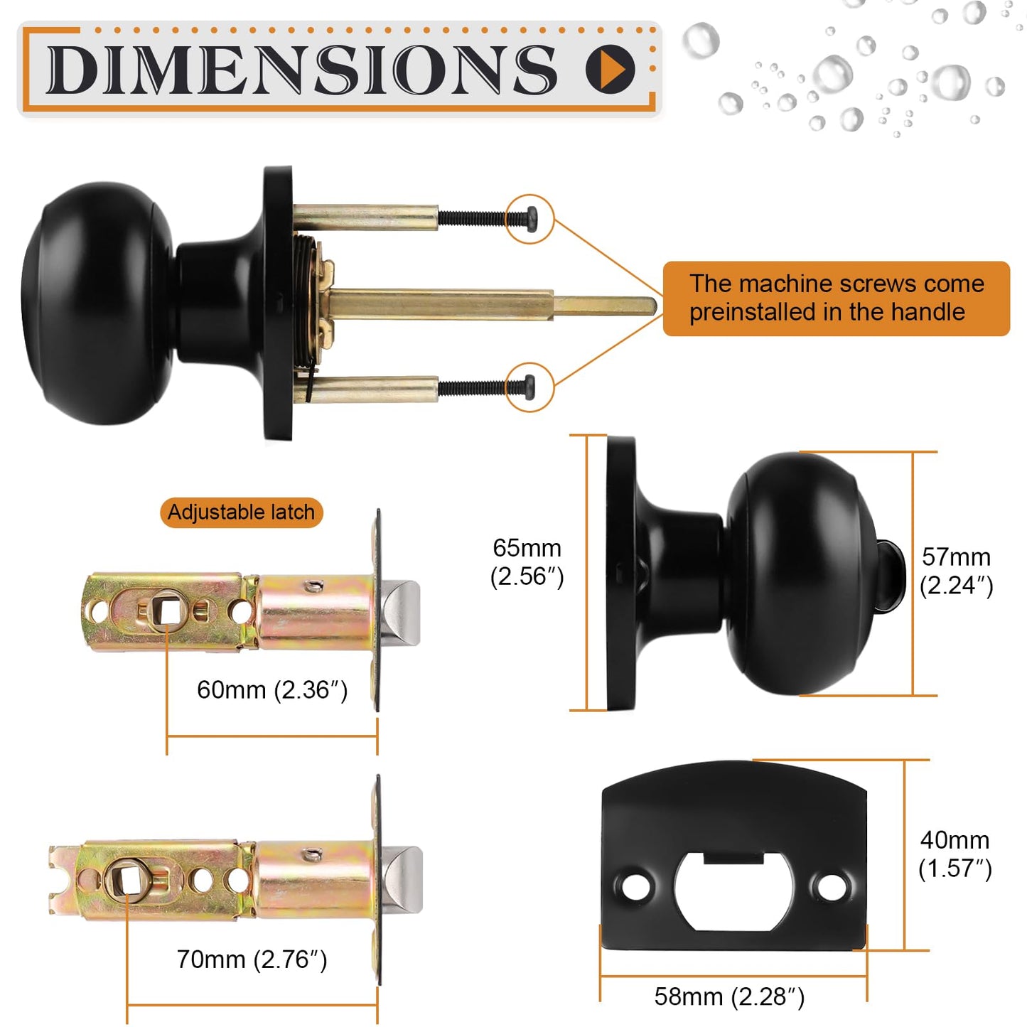 6 Pack Probrico Interior Door Knobs