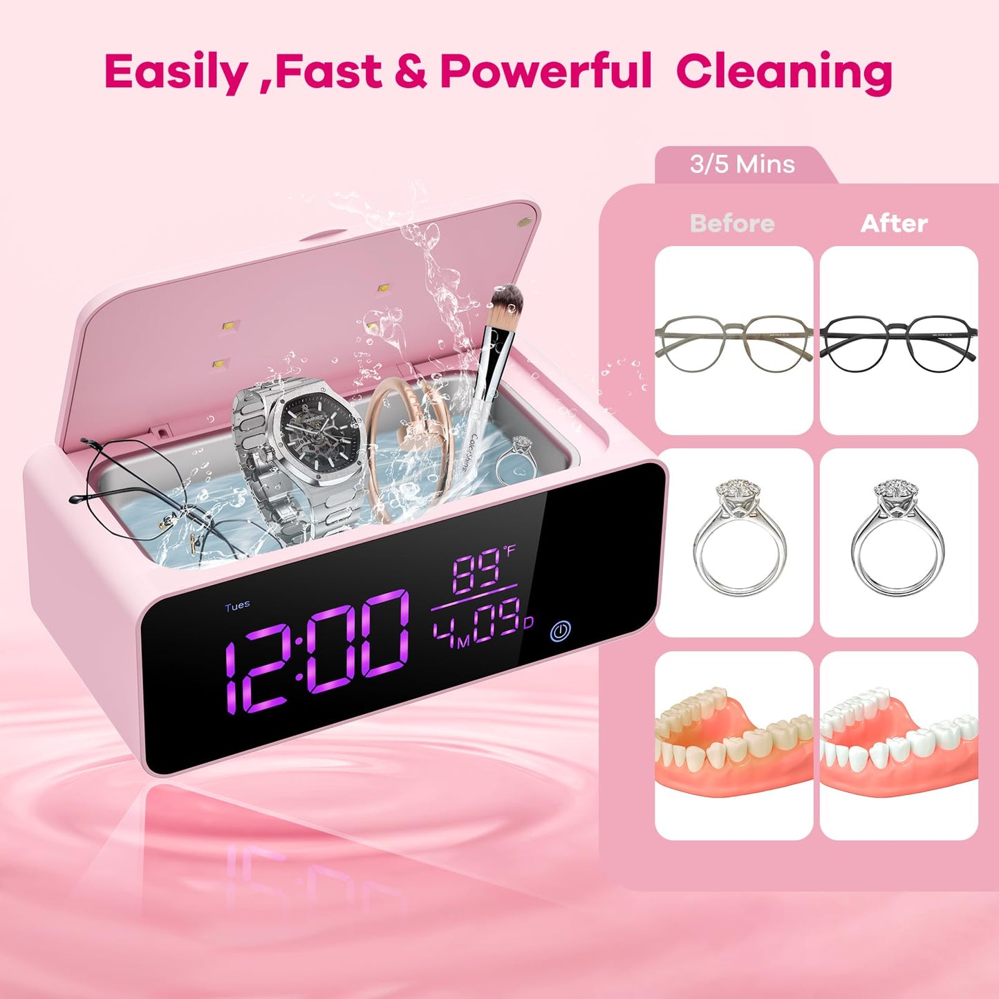 Jewelry Cleaner Machine with LED Display and Tank