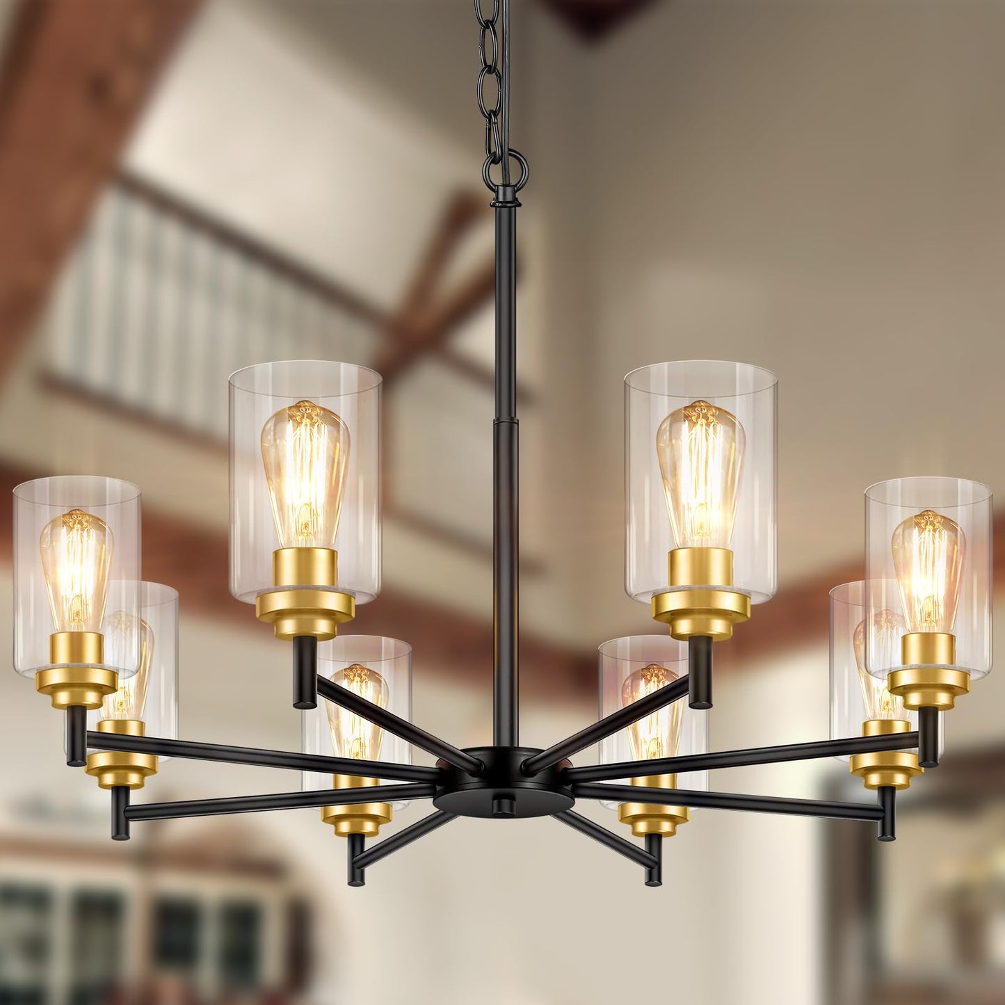 Sucolite 8-Light Modern Farmhouse Chandelier