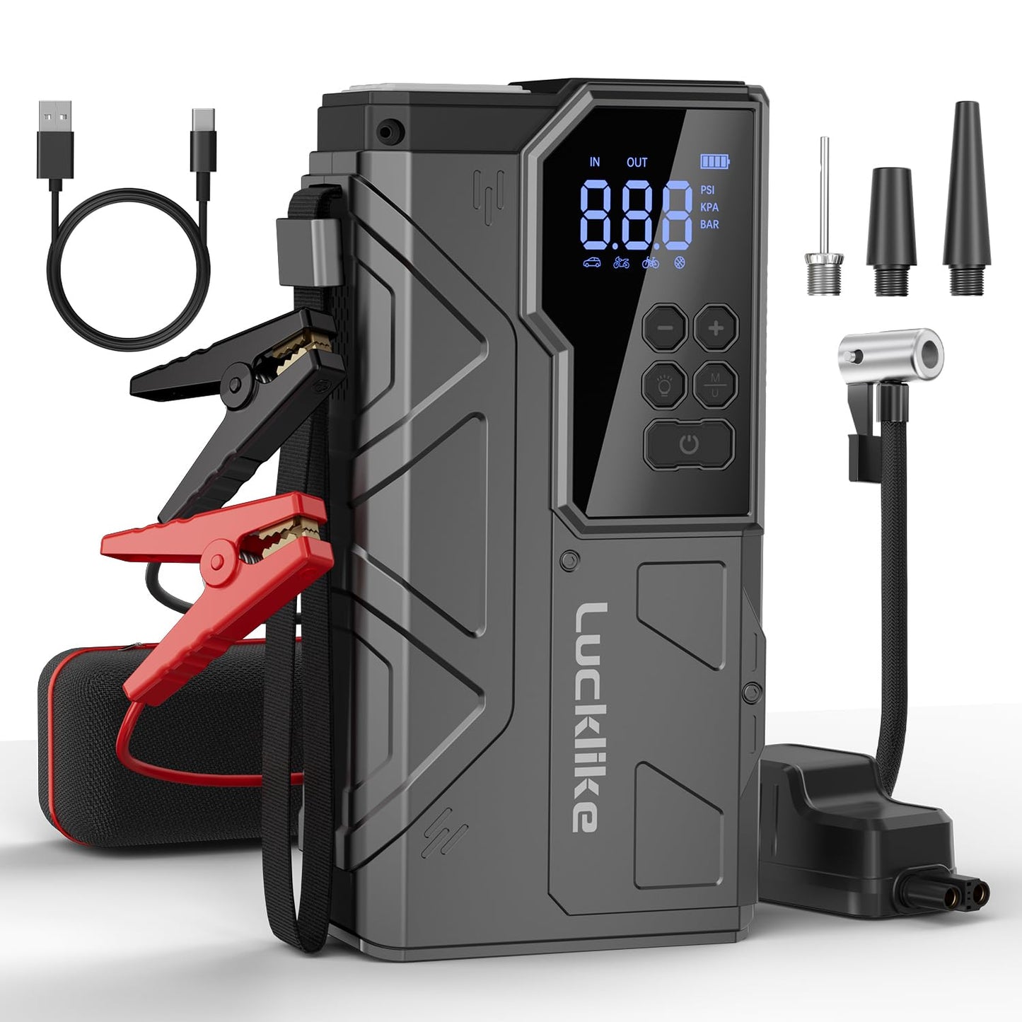 4000A Lucklike Jump Starter & Tire Inflator