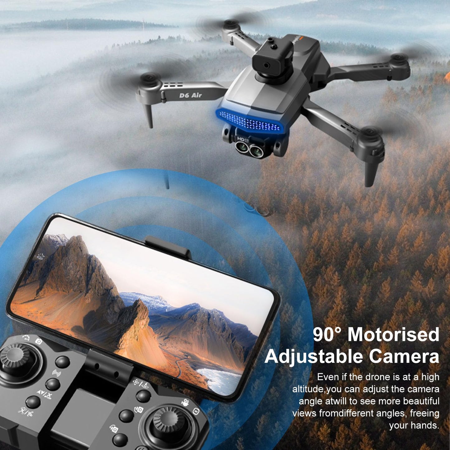 4K HD FPV Foldable Drone with Gesture Control