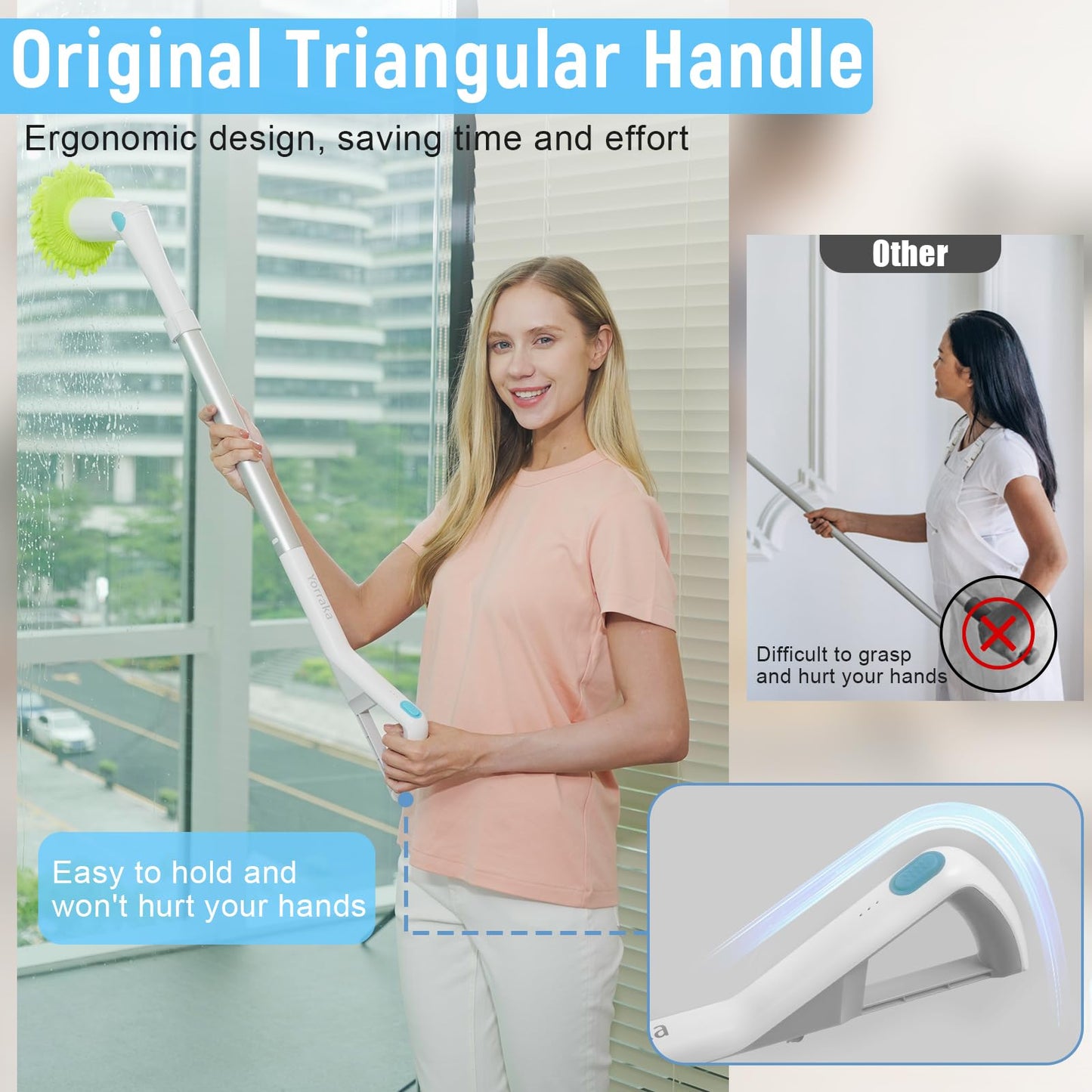 Cordless Electric Spin Scrubber with 8 Brush Heads