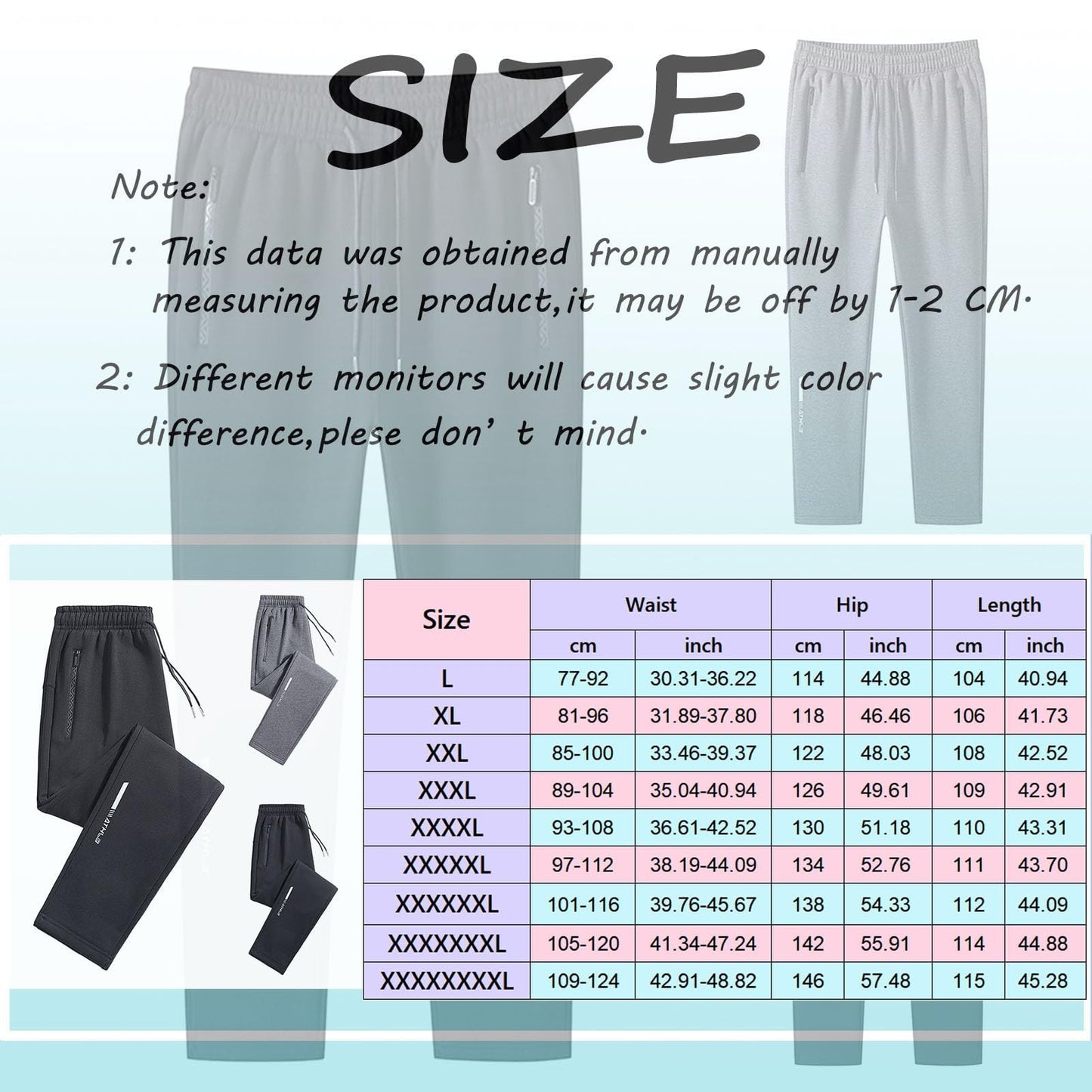 Blue Chic Store Unisex Ultra Stretch Active Pants Quick Drying Pants for Women Men Comfyfit Waterproof Breathable Sweatpants Elastic Waist Pants,Black,XXXXXXL