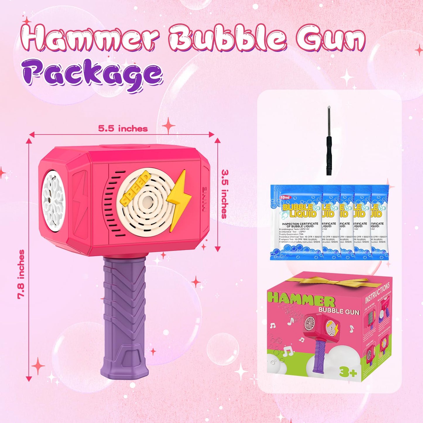 Bubble Gun Bubble Maker with Music for Kids