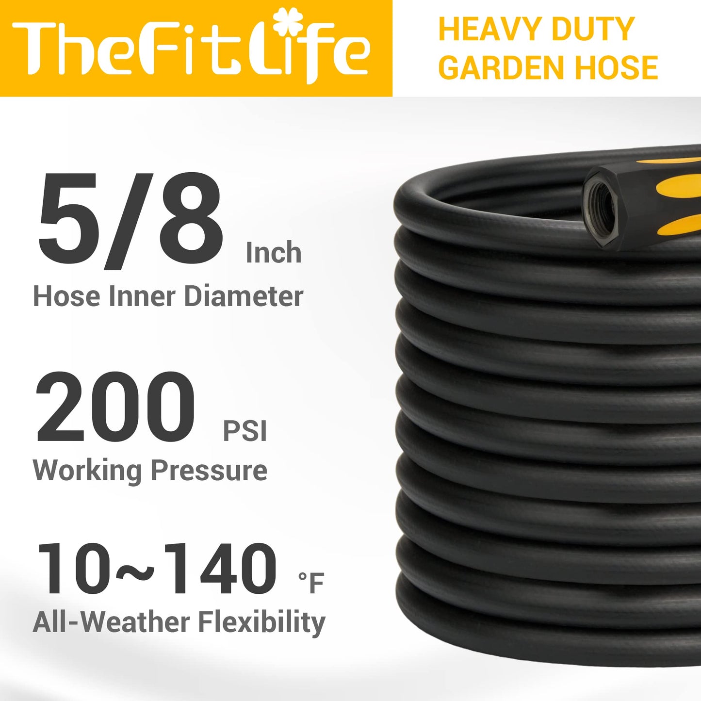 25ft Heavy Duty Kink Resistant Garden Hose