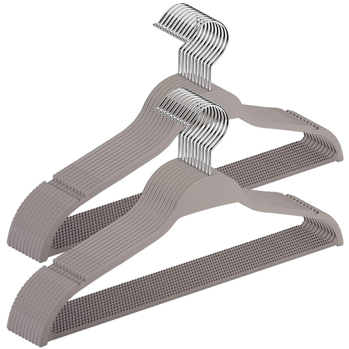 ELONG HOME Non-Slip Plastic Clothes Hangers, 20 Pack