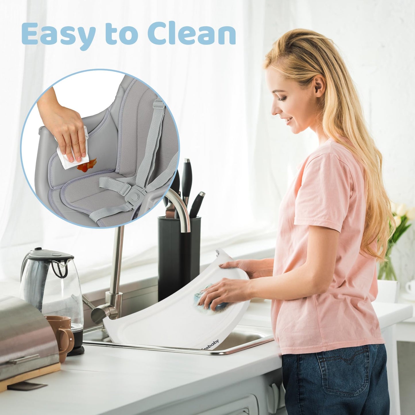 Ezebaby 6-in-1 Portable Baby High Chair