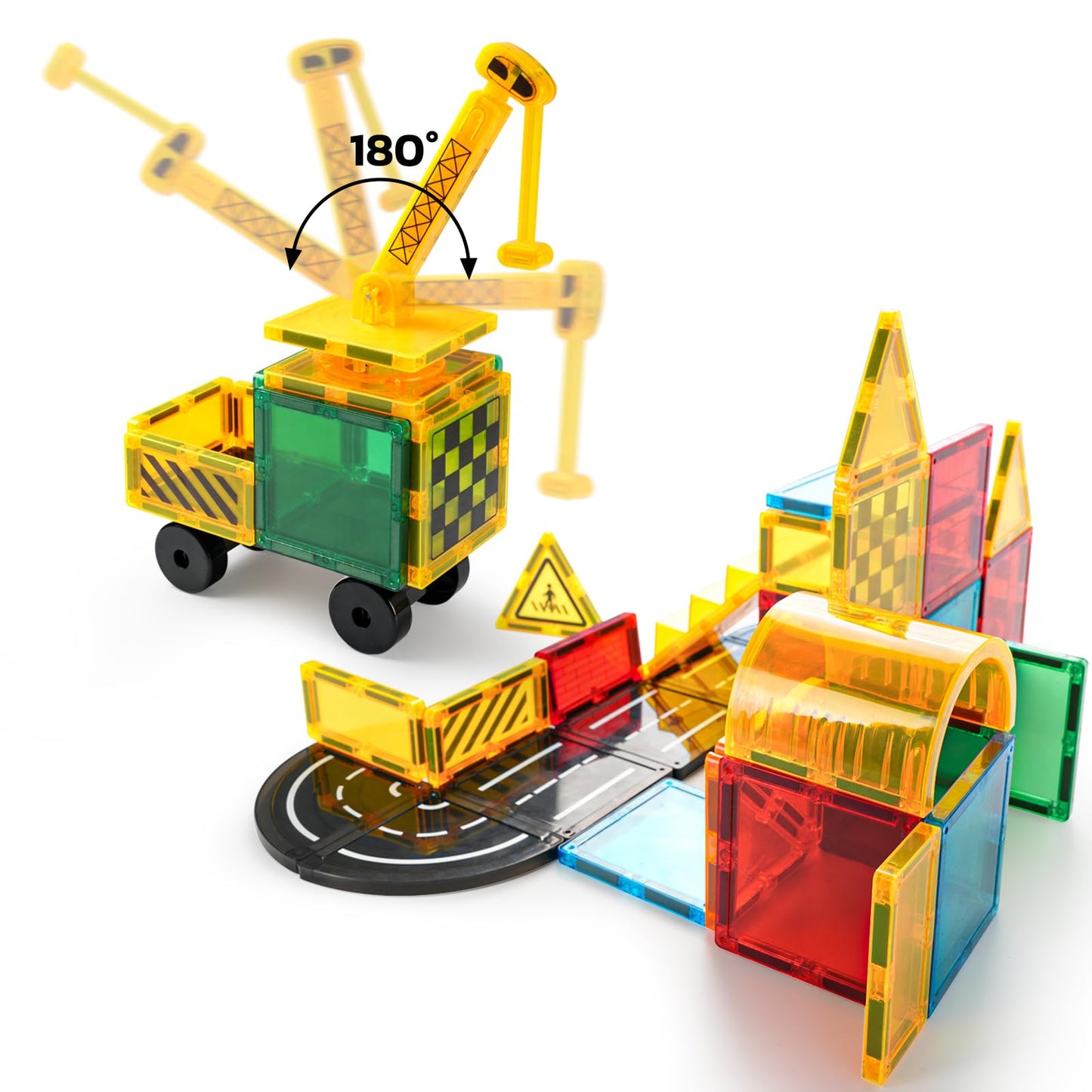 50-Piece Magnetic Tiles Set for Kids