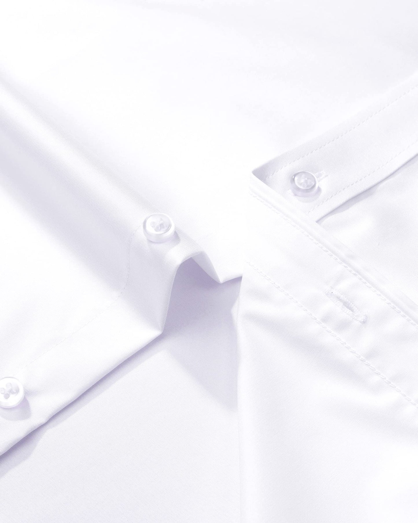 Men's Wrinkle-Free Button Down Dress Shirt White