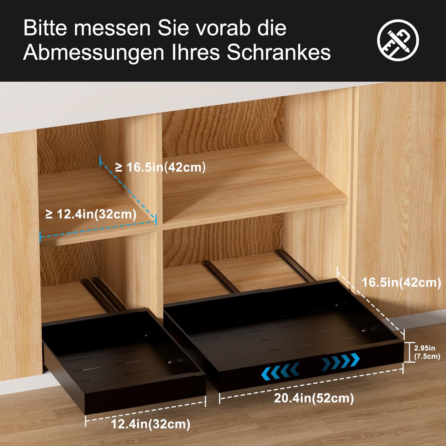 2 Pack Expandable Kitchen Cabinet Organizer