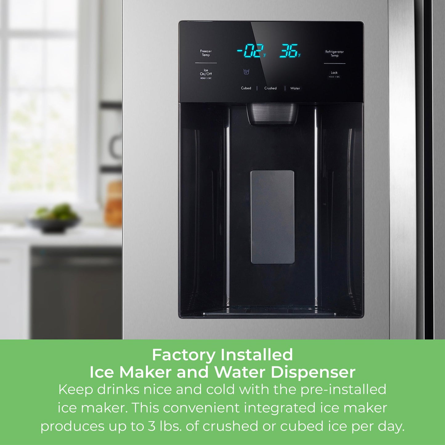 Kenmore 36" Side-by-Side Refrigerator with Freezer - Accela Chill