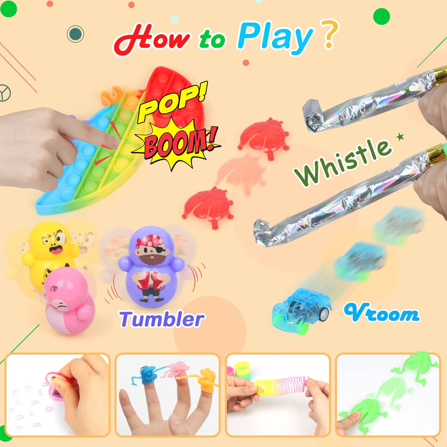 Erotodo 402 PCS Party Favors for Kids, Fidget Toys Pack, Goodie Bag Stuffers, Carnival Prizes, Pinata Filler, Treasure Box Toys for Classroom Rewards