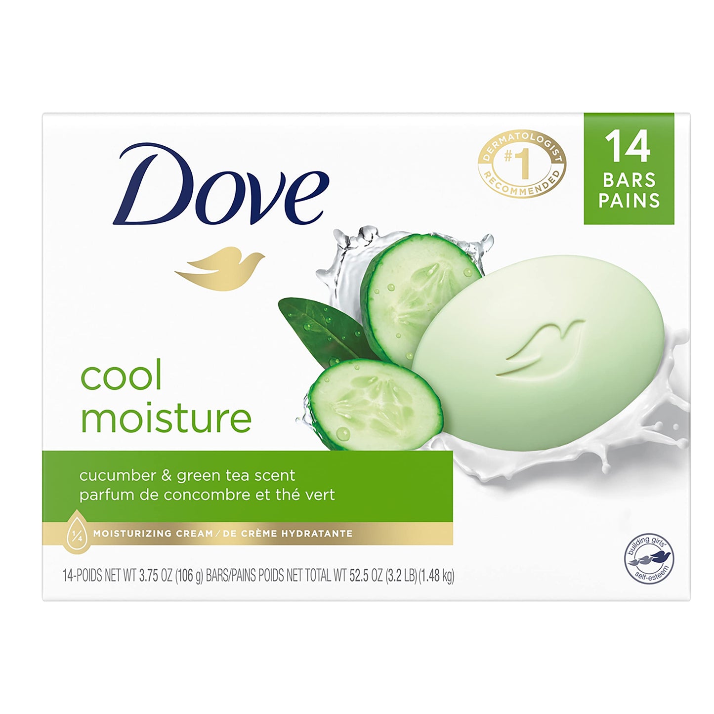 Dove Cucumber Green Tea Beauty Bar 14 Bars