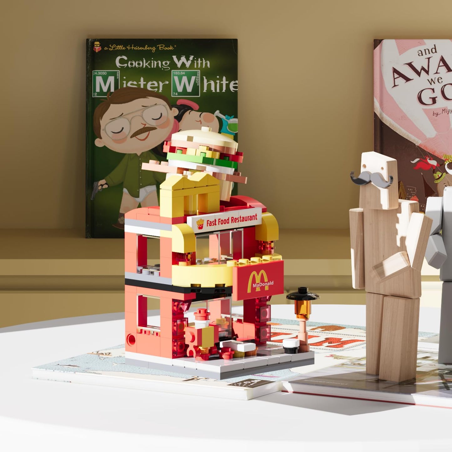 Building Brick Set Burger House for Kids