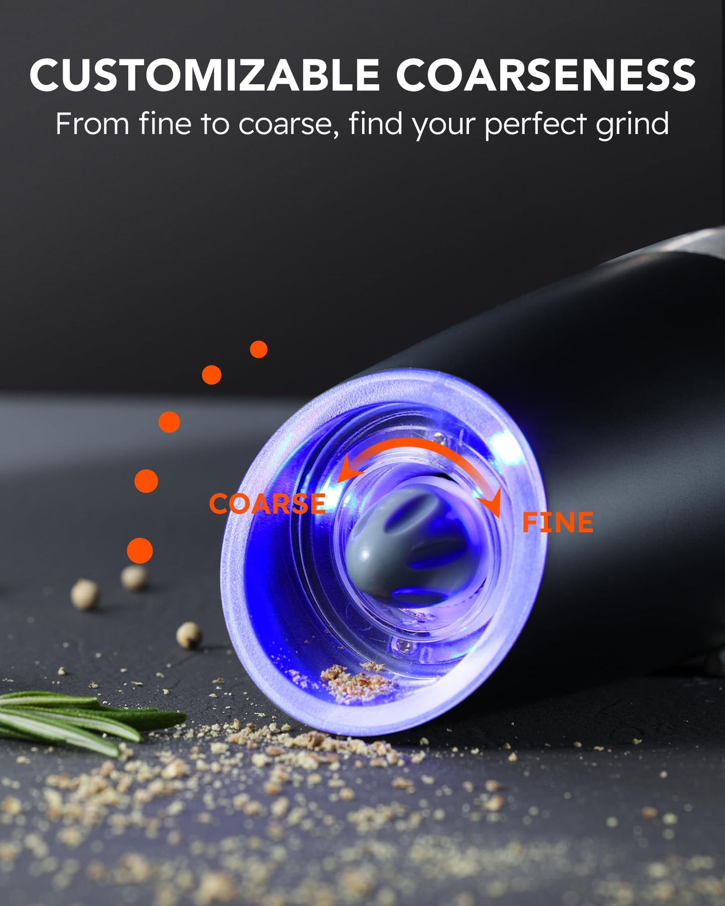 Electric Salt and Pepper Grinder Set