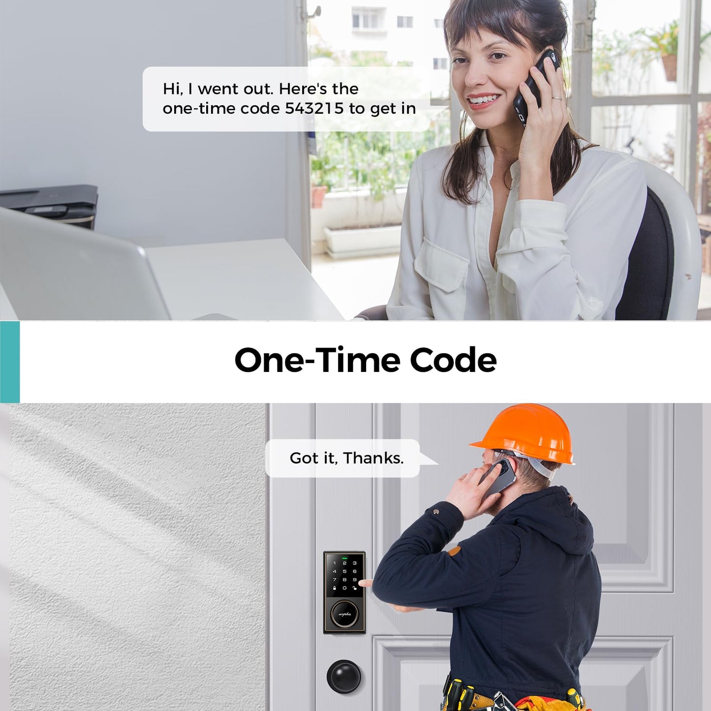 Keyless Entry Deadbolt Lock with Handle Set