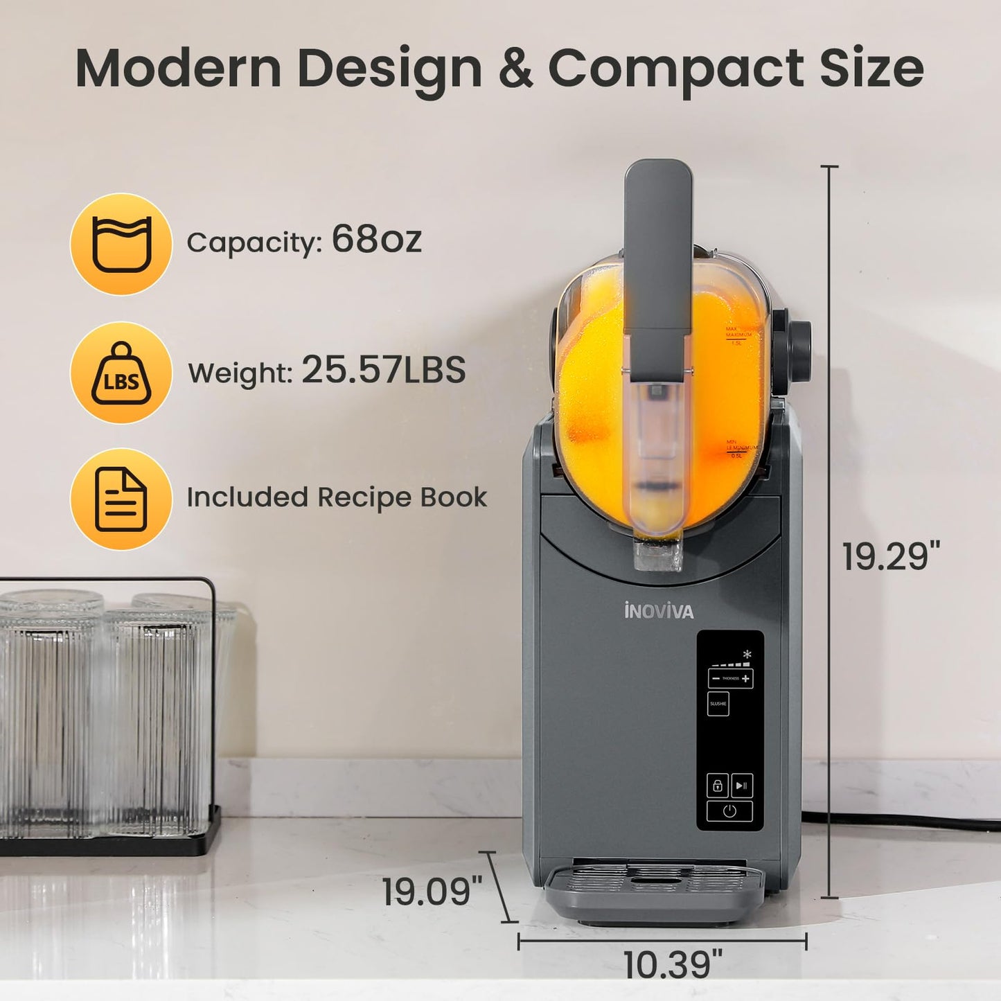 68 oz Slushie Machine for Home Drinks Maker