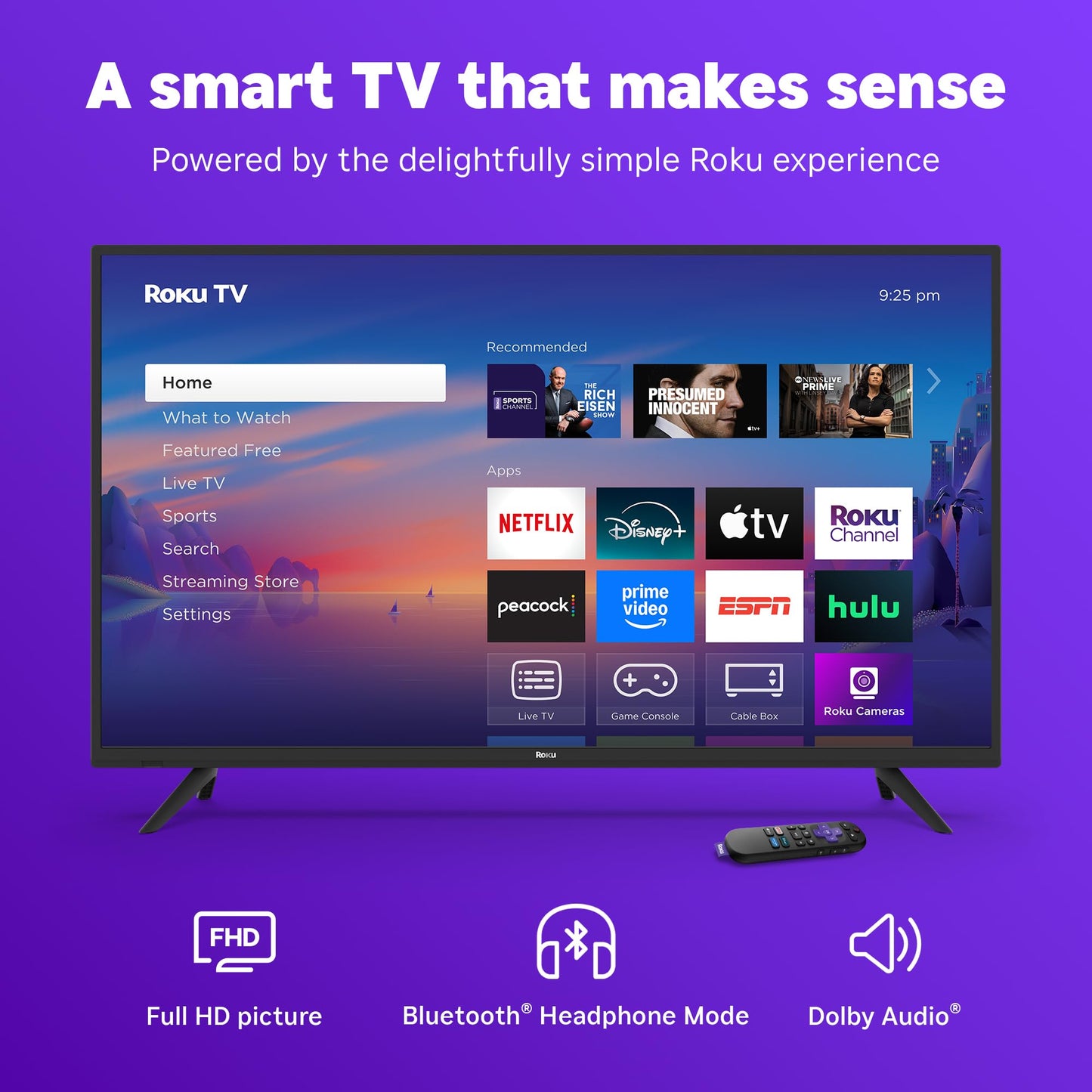 Roku 40-Inch 1080p Smart LED TV with Remote