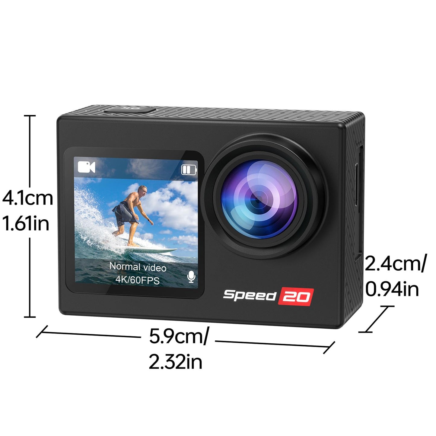 Hiicam 4K Waterproof Action Camera with Stabilization