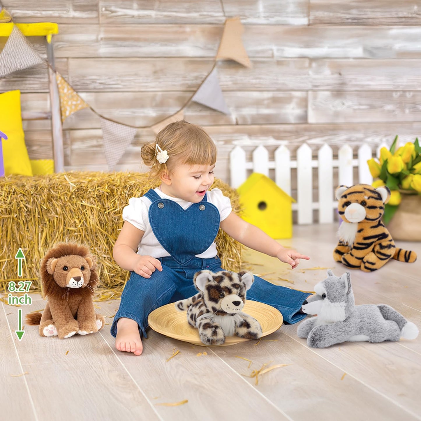 Jungle Stuffed Animals for Baby Shower Centerpieces