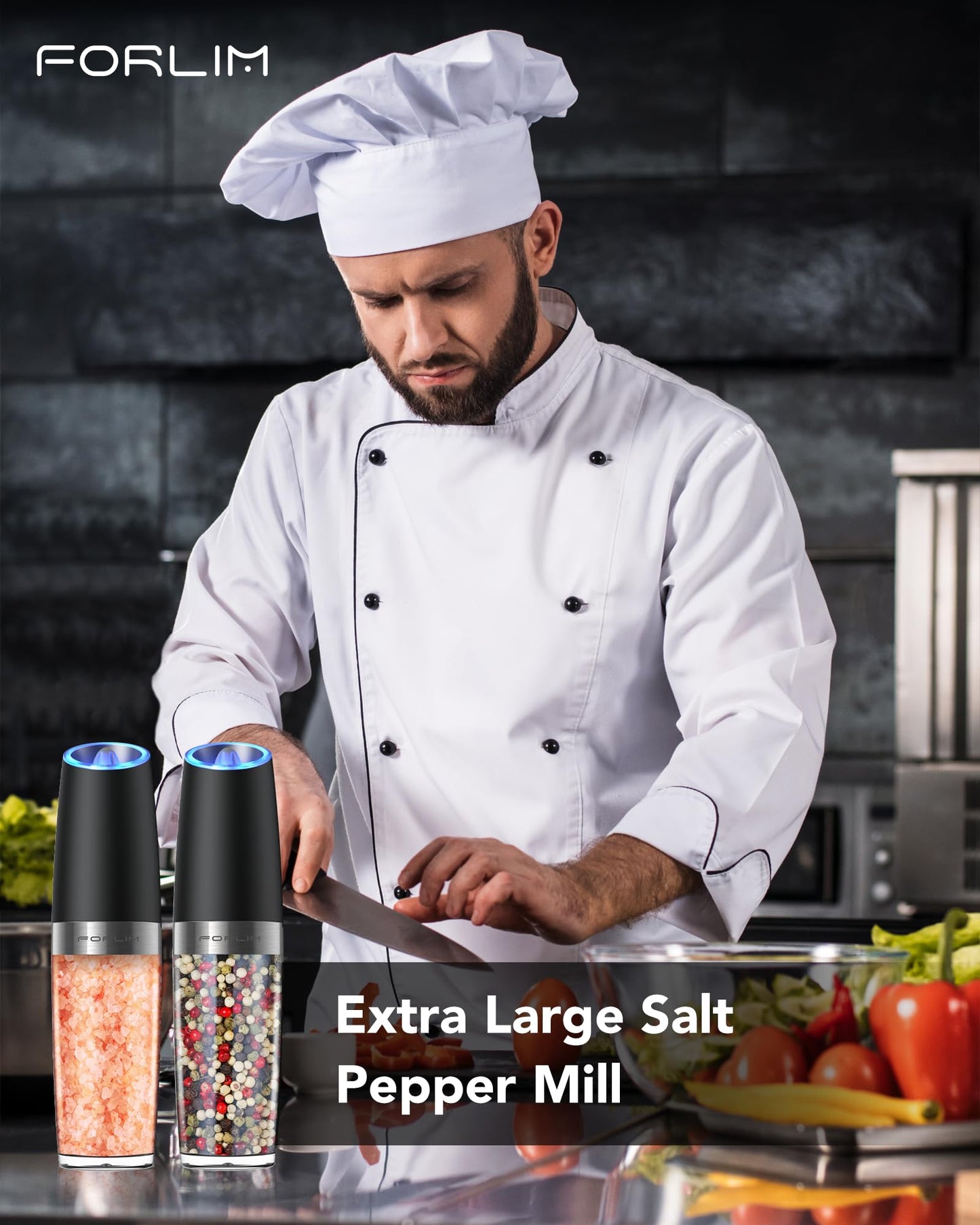 Electric Salt and Pepper Grinder Set