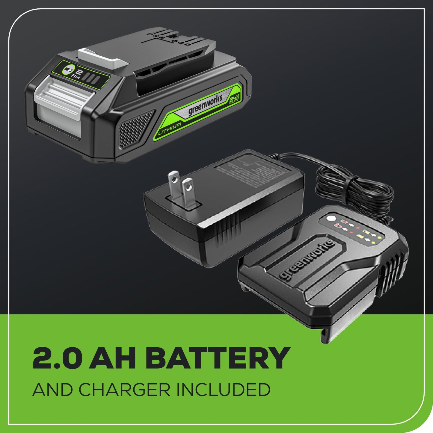 Greenworks 24V Brushless Cordless Hammer Drill/Drill Driver with Battery & Charger, 530 in-lbs Torque, 1/2” Keyless Chuck, Variable Speed Control, Included 5 pcs Drill Bits