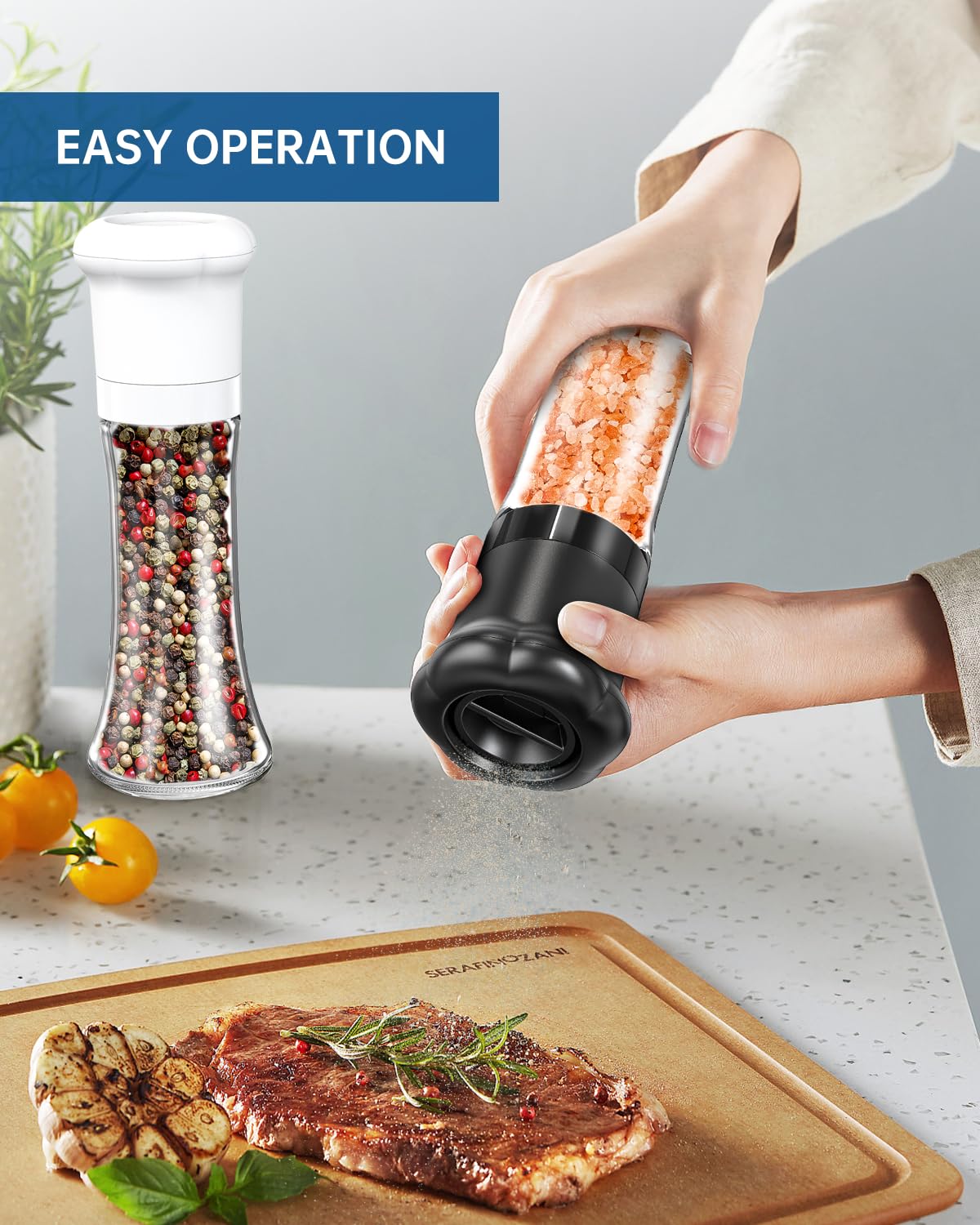 CIRCLE JOY Salt and Pepper Grinder Set