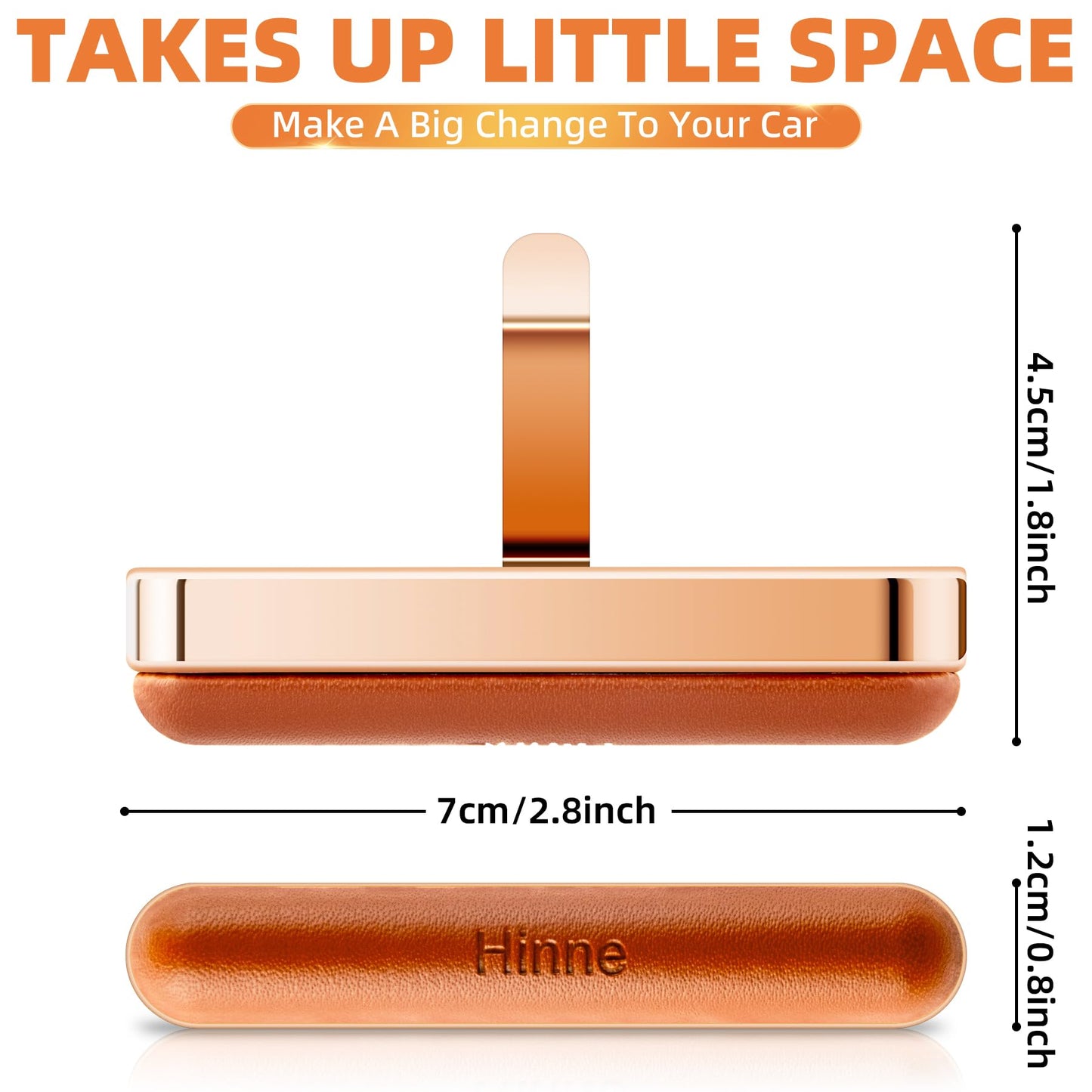 Car Air Fresheners,2024 New Model,Aluminum Alloy Leather,Fragrance DIY,3Pcs French balm,Each balm lasts 6 months,Premium Car scent Car Accessory,Car fresheners,Refillable car air freshener(Rose Gold)