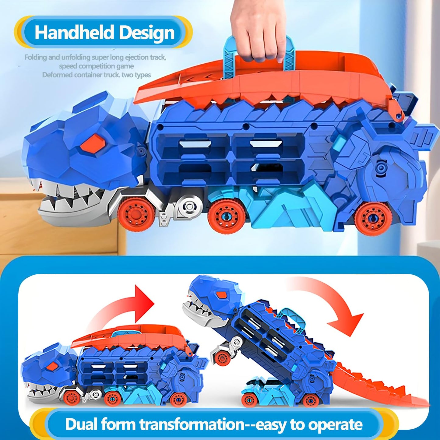 Dinosaur Race Track Transporter Toy for Kids