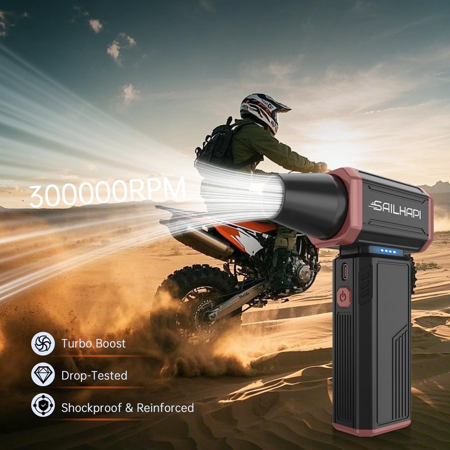 Cordless Electric Air Duster for PC & Car