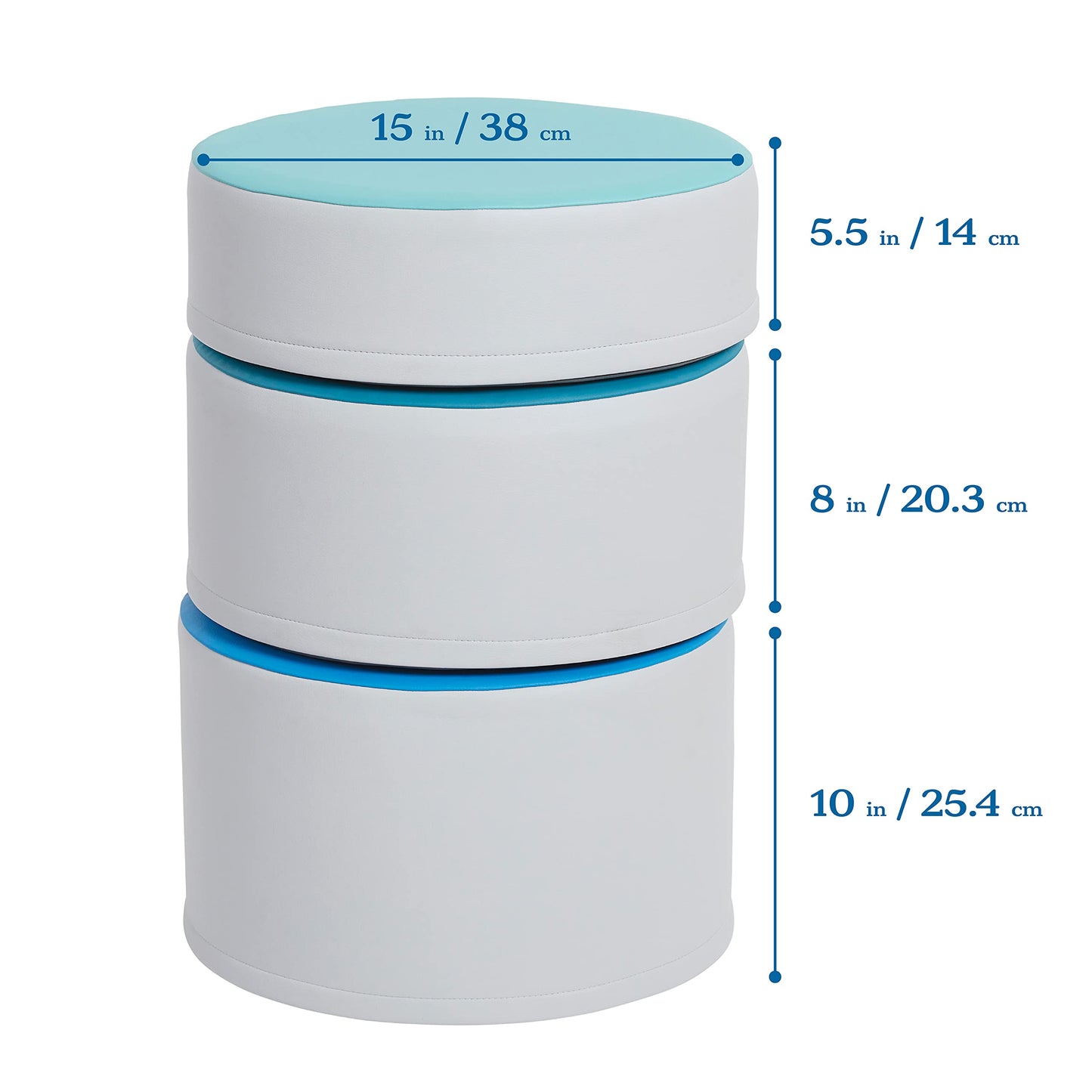 3-Piece ECR4Kids SoftZone Stump Stool Set