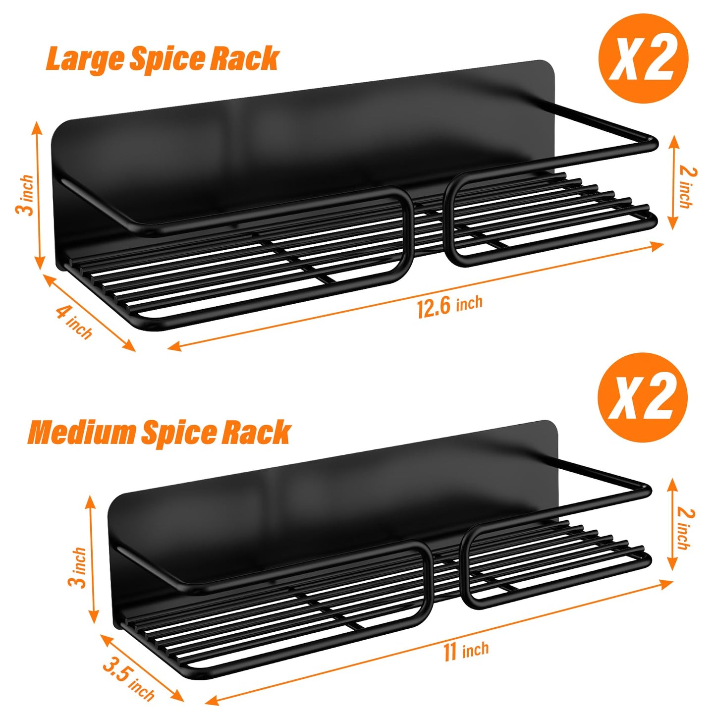 Magnetic Spice Rack Organizer for Refrigerator