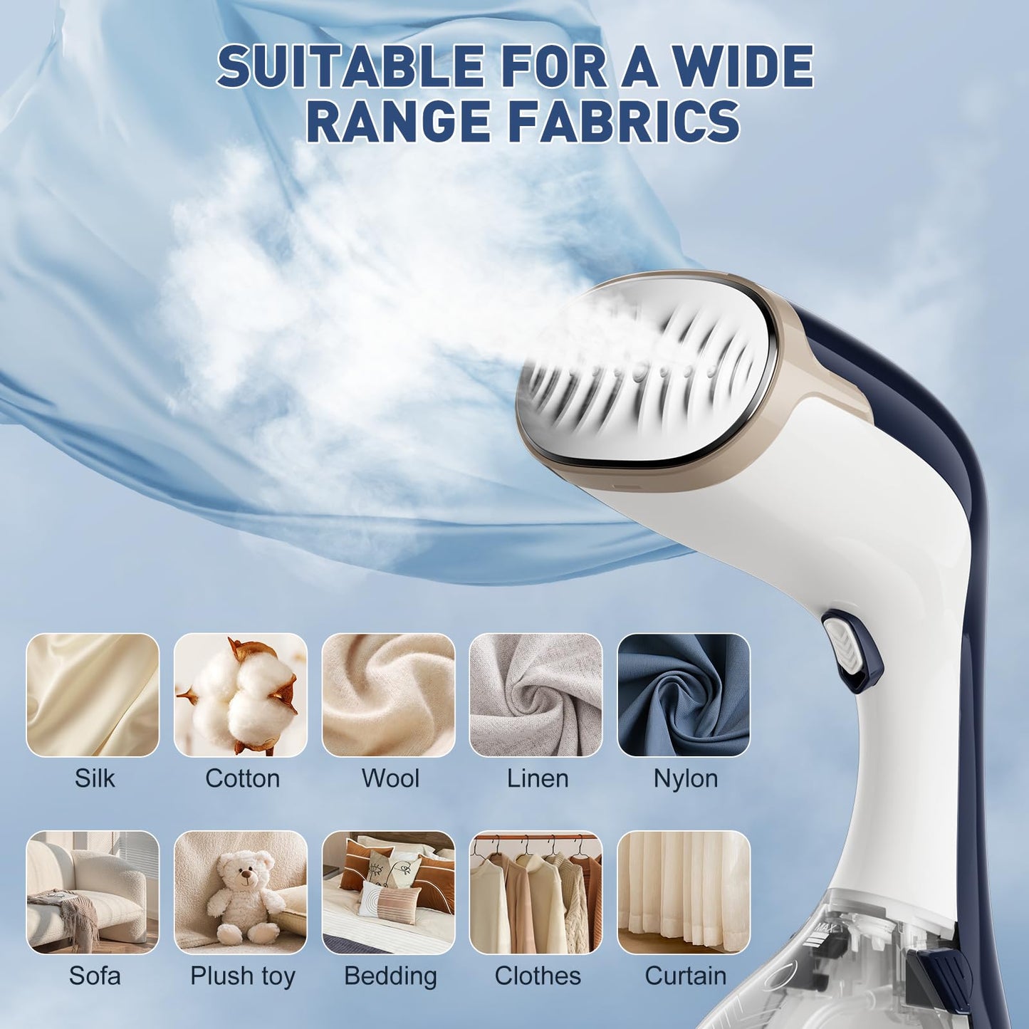 BQYPOWER 1200W Handheld Clothes Steamer for Travel