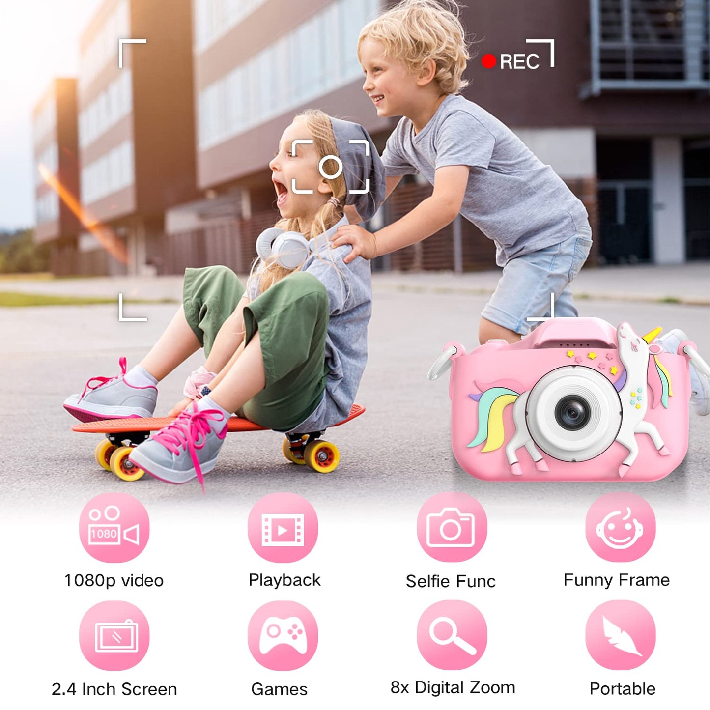 Kids Digital Video Camera by Goopow with SD Card