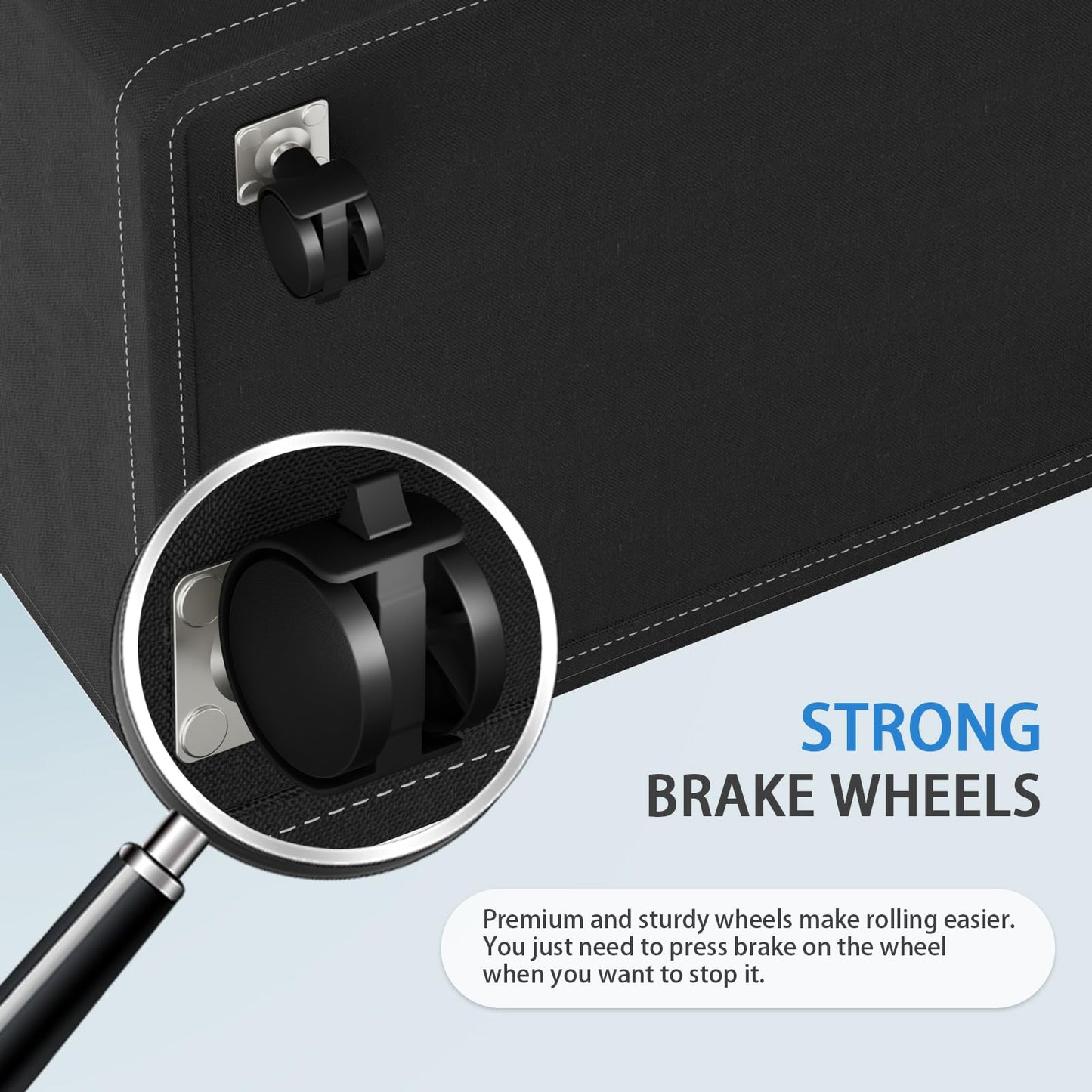50L Rolling Laundry Basket with Wheels