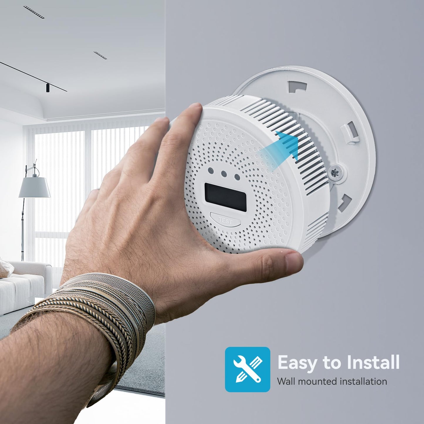 Carbon Monoxide Detector with LED Display Alarm
